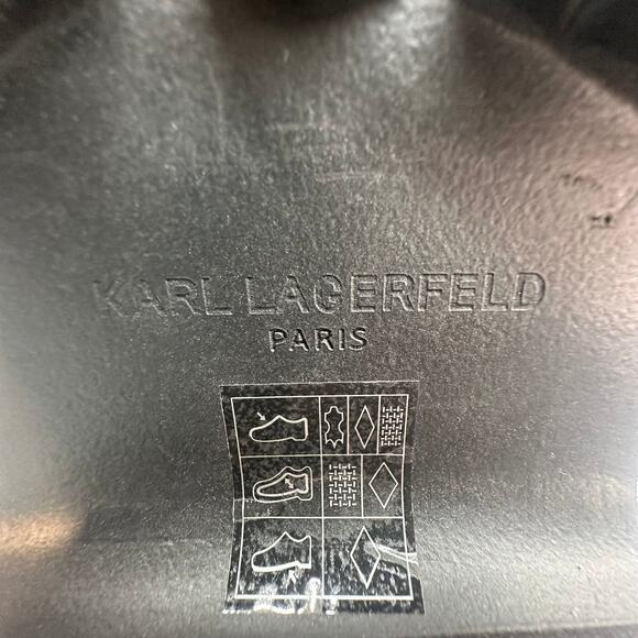 Karl Lagerfeld Paris Tall Black Boots - New Without Box Size 5.5 - Picture 2 of 5